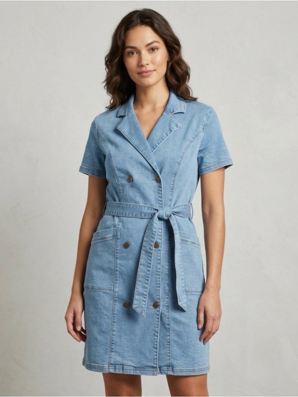 Nanette Lapore Size 4 Denim Stretch Classic Modest Dress 🆕